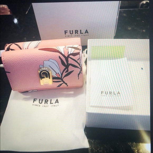 Furla Handbags - BRAND NEW Furla RARE & RETIRED Limited Edition Fold Wallet Floral Pink Leather!